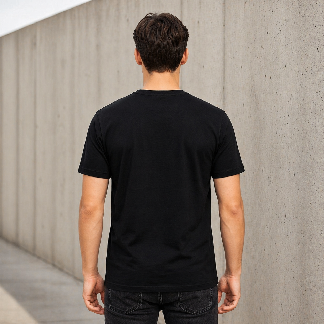"Men’s Casual Cotton T-Shirt – Black | Regular Fit | Soft & Comfortable"
