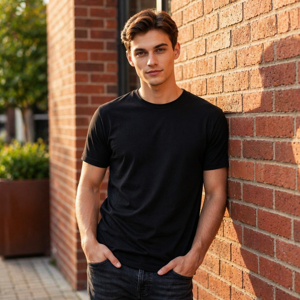 "Men’s Casual Cotton T-Shirt – Black | Regular Fit | Soft & Comfortable"