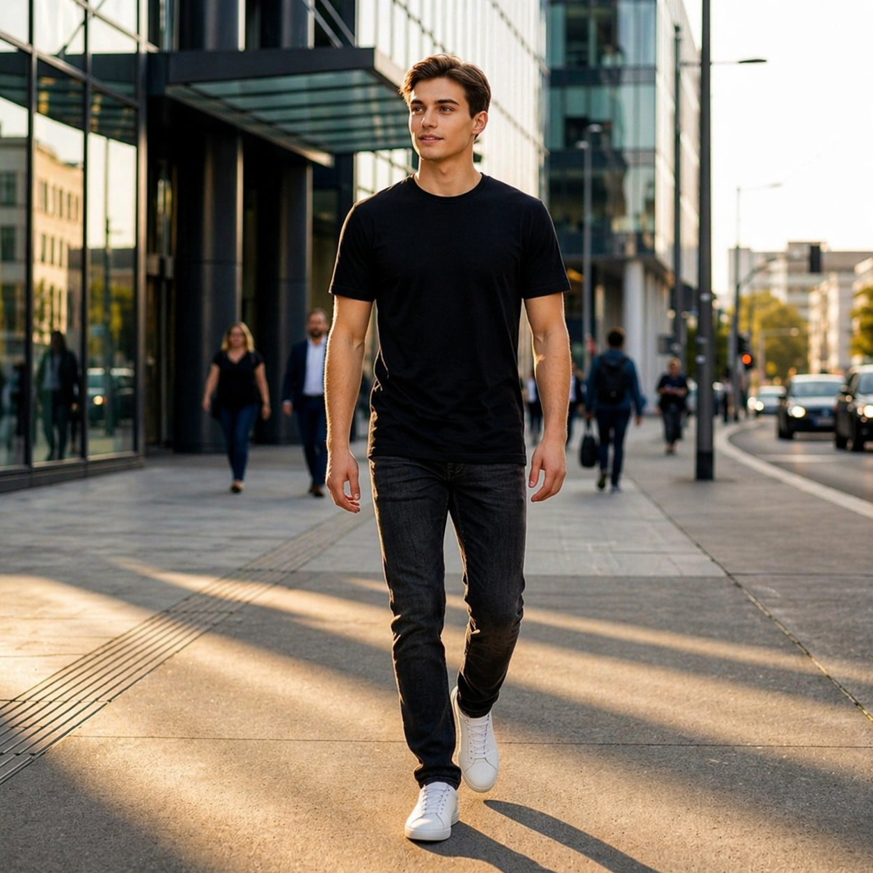 "Men’s Casual Cotton T-Shirt – Black | Regular Fit | Soft & Comfortable"