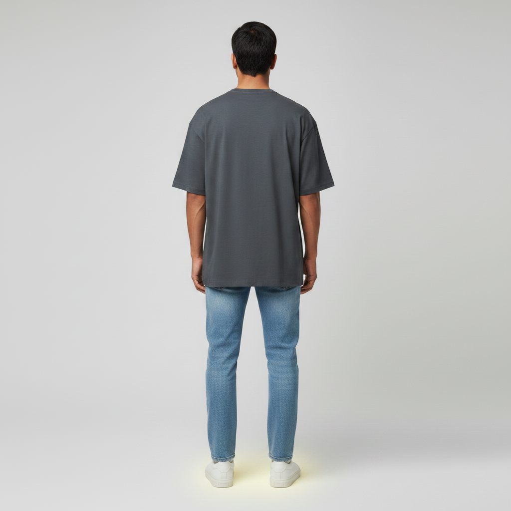 "Men’s Premium Oversized T-Shirt – Grey | 280 GSM Cotton"