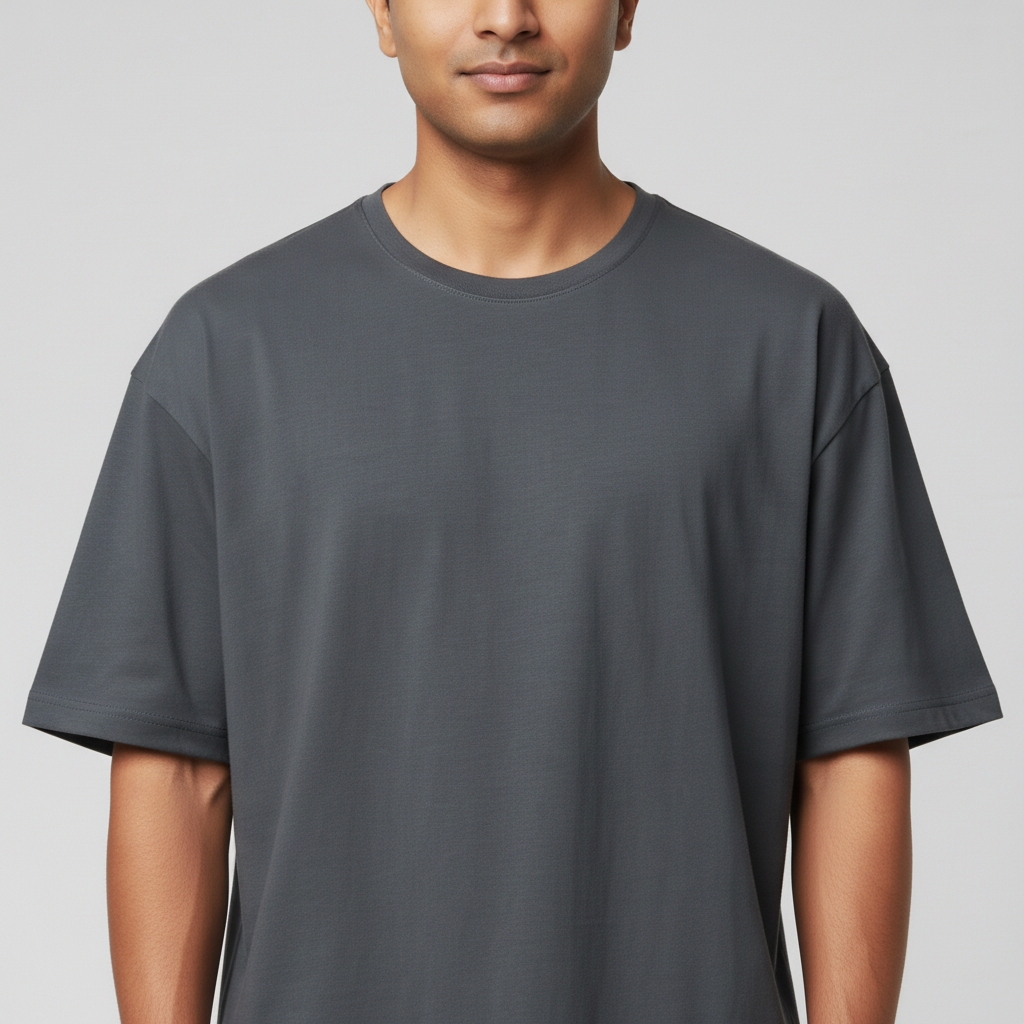 "Men’s Premium Oversized T-Shirt – Grey | 280 GSM Cotton"