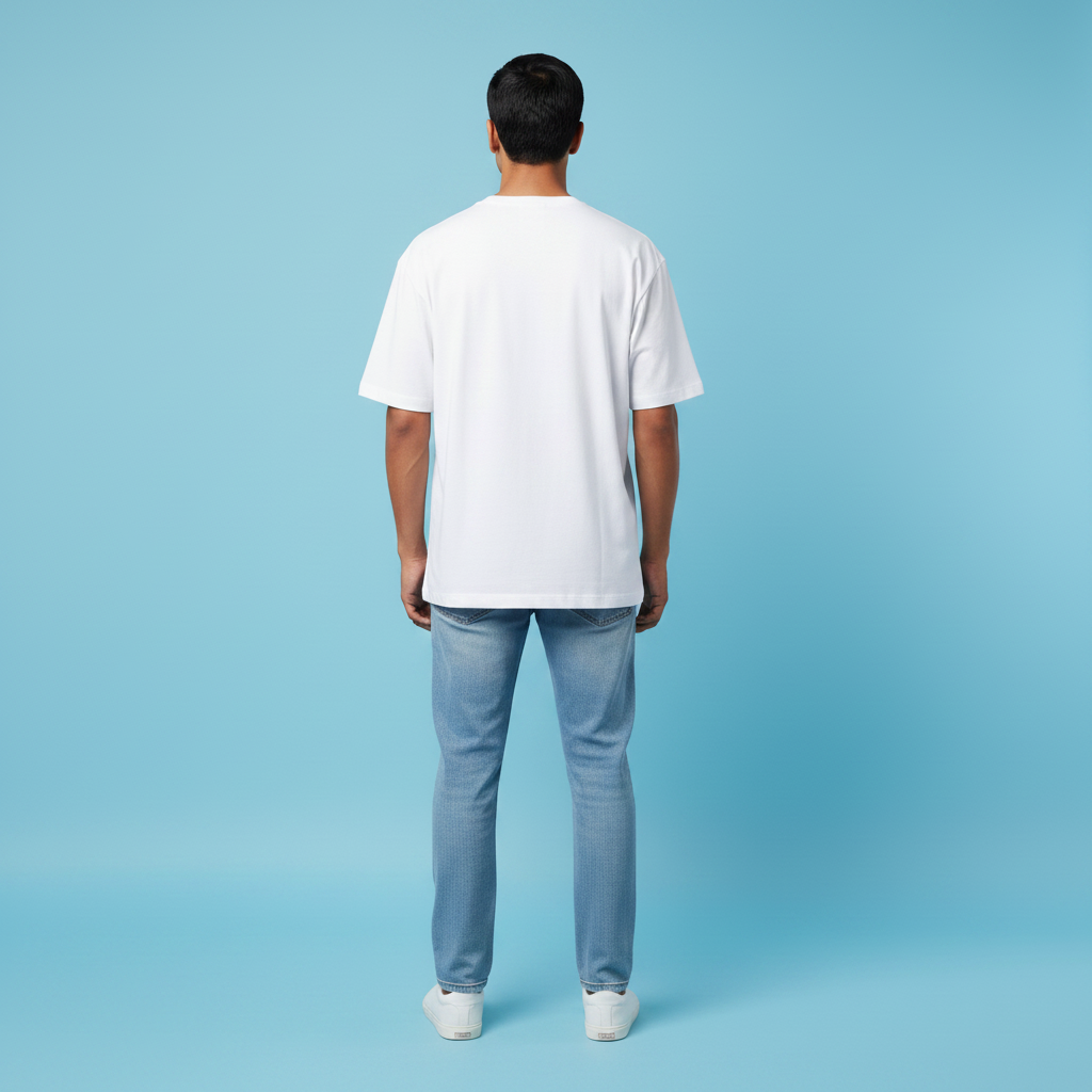 "Men’s Premium Oversized T-Shirt – White | 280 GSM Cotton"