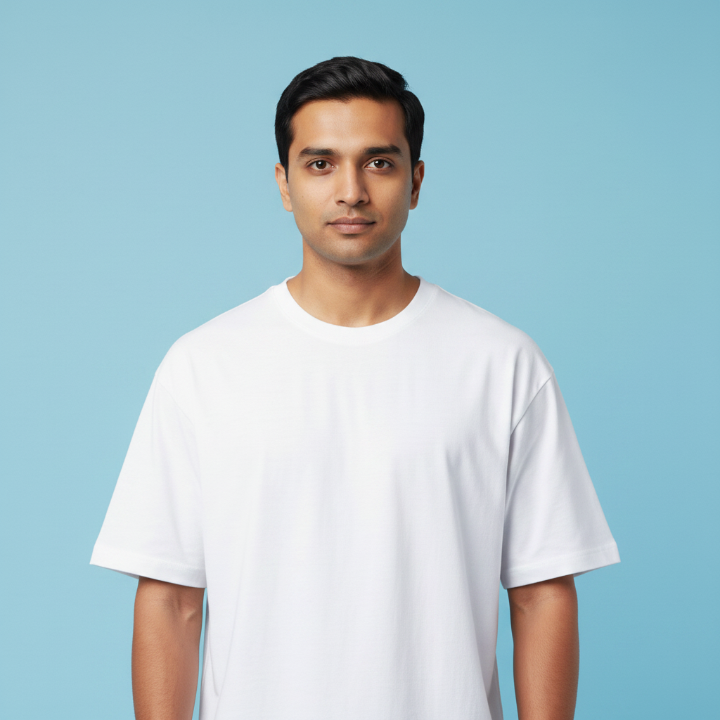 "Men’s Premium Oversized T-Shirt – White | 280 GSM Cotton"