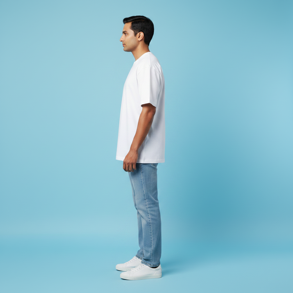 "Men’s Premium Oversized T-Shirt – White | 280 GSM Cotton"