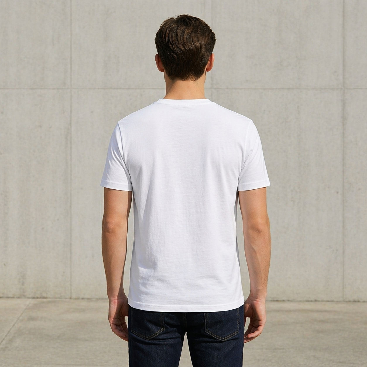"Men’s Casual Cotton T-Shirt – White | Regular Fit | Soft & Comfortable"